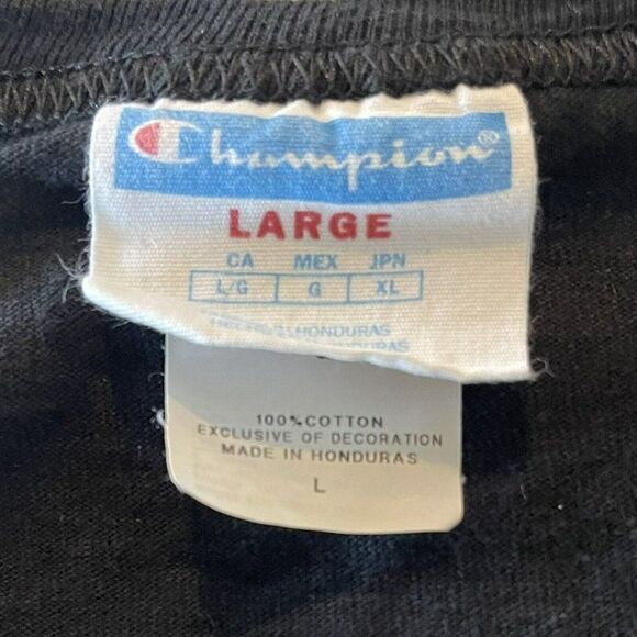 Champion “C” Logo Black Mens T-Shirt Large - Picture 3 of 4